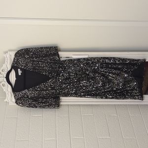 Calvin Klein Sequin NYE Cocktail Wrap Dress, 10